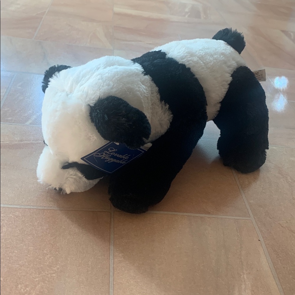NWT Dan Dee Kids Black & White Panda 12" Stuffed Animal Soft Plush Toy